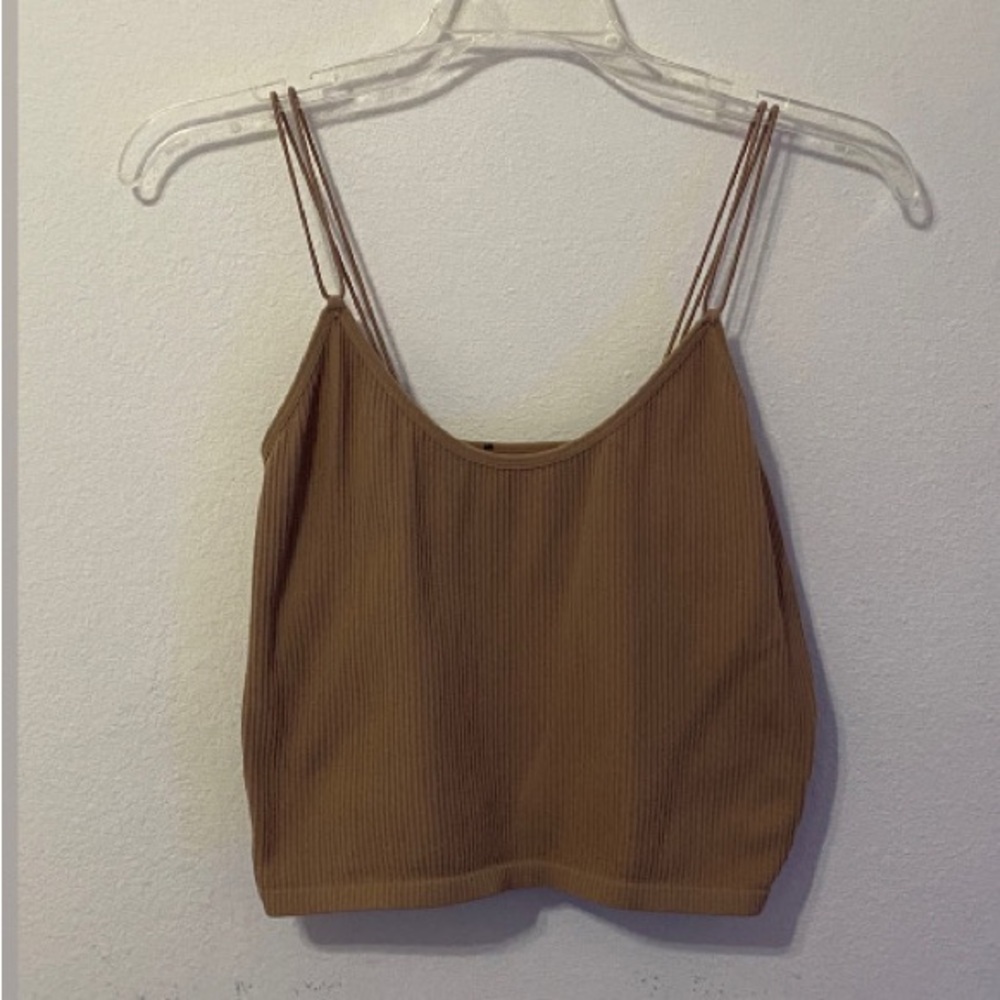 zara tan camisole tank top